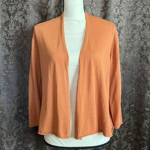 Coldwater Creek Cardi 
3/4 Sleeve 
Lightweight Cotton Blend 
Size Small NWOT